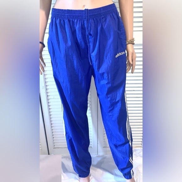 Adidas Vintage Windbreaker 3 Stripes Royal Blue Medium - Picture 3 of 14